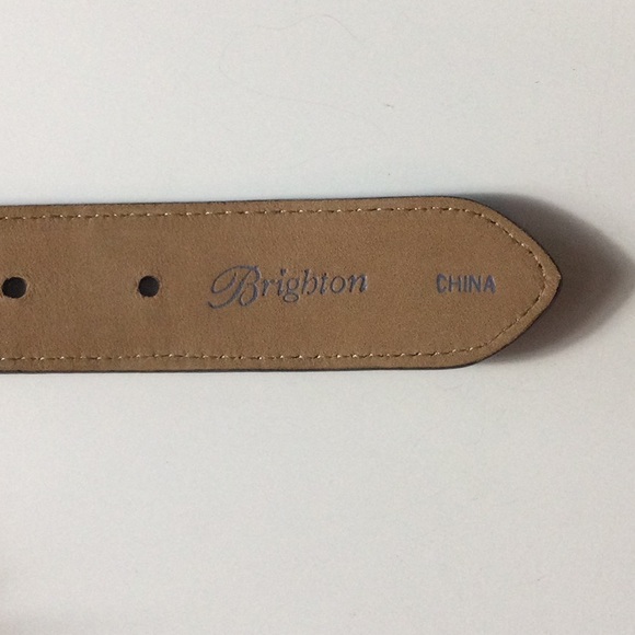 Brighton Black Croc-Embossed Belt with Silver Accents - Picture 2 of 4